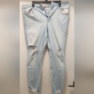 Light Blue Distressed Women Jeans